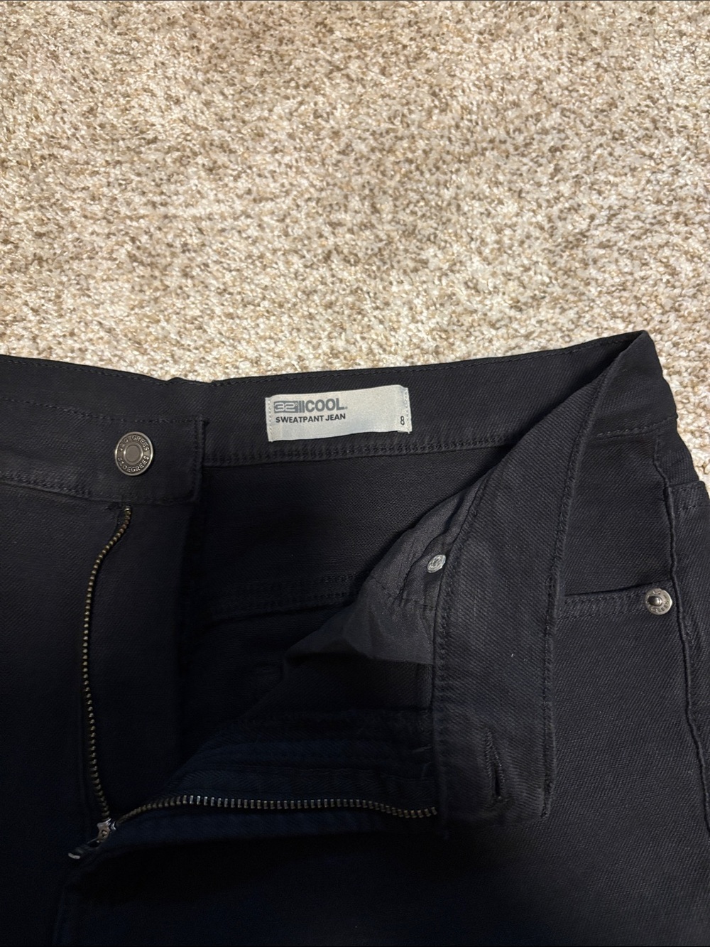 32 Degrees Sweatpants Jeans - Black - Picture 2 of 4